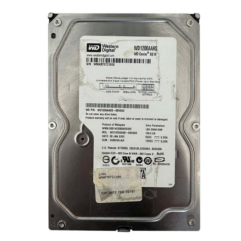 700628 (3) هارد اینترنال 120 گیگ Western WD1200AAKS 120GB 95 استوک