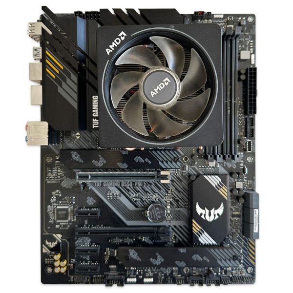 باندل مادربرد ASUS Tuf Gaming B550M Pro + RYZEN 5 5600x استوک در حد نو به همراه فن