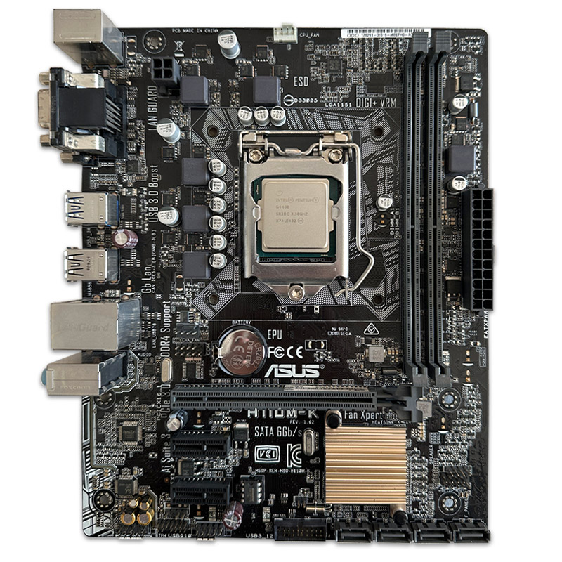 40052-2055 باندل مادربرد ASUS H110M-K + G4400 استوک