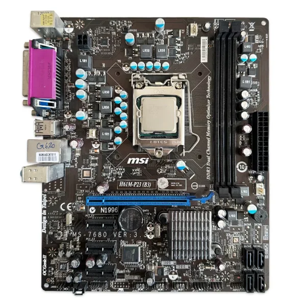 باندل مادربرد MSI H61M-P23 (B3) + Pentium G620 استوک