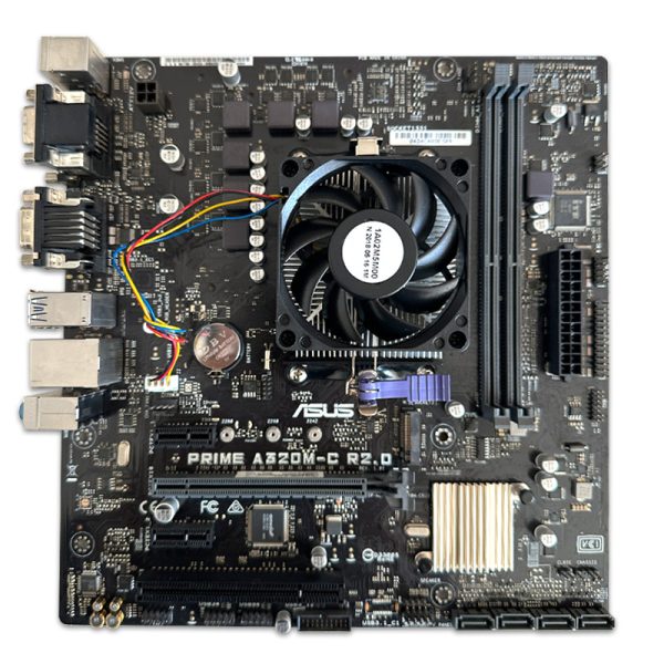 باندل مادربرد Asus Prime A320M-C R2.0 + AMD A10-9700 استوک در حد نو با فن