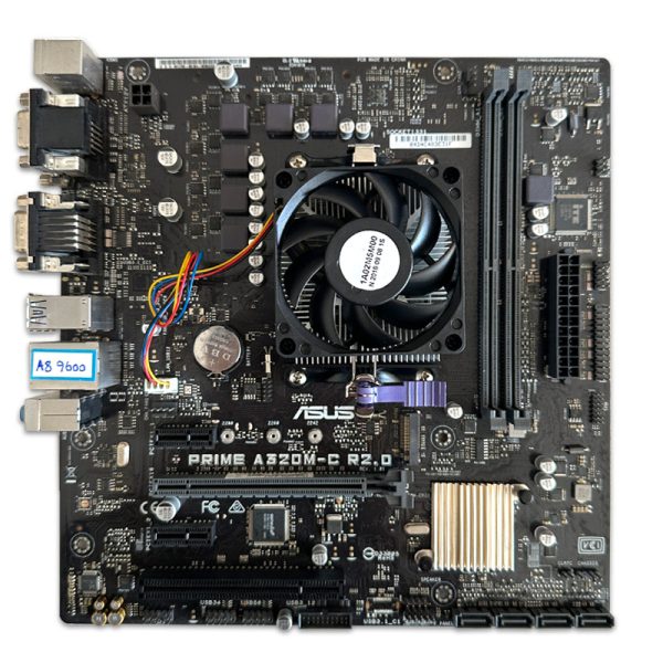 باندل مادربرد Asus Prime A320M-C R2.0 + AMD A8-9600 استوک در حد نو با فن