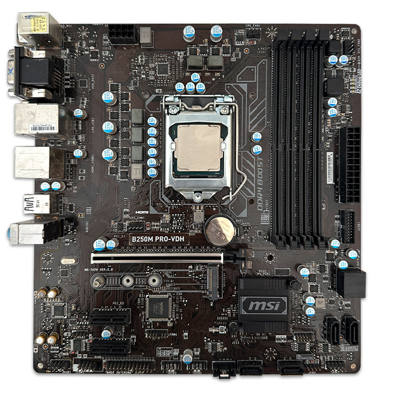 700688 باندل مادربرد MSI B250M Pro VDH + Intel Core i3 7100 استوک در حد نو