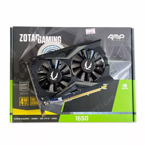 کارت گرافیک زوتک Zotac Gaming GTX 1650 AMP 4G GDDR6 استوک در حد نو