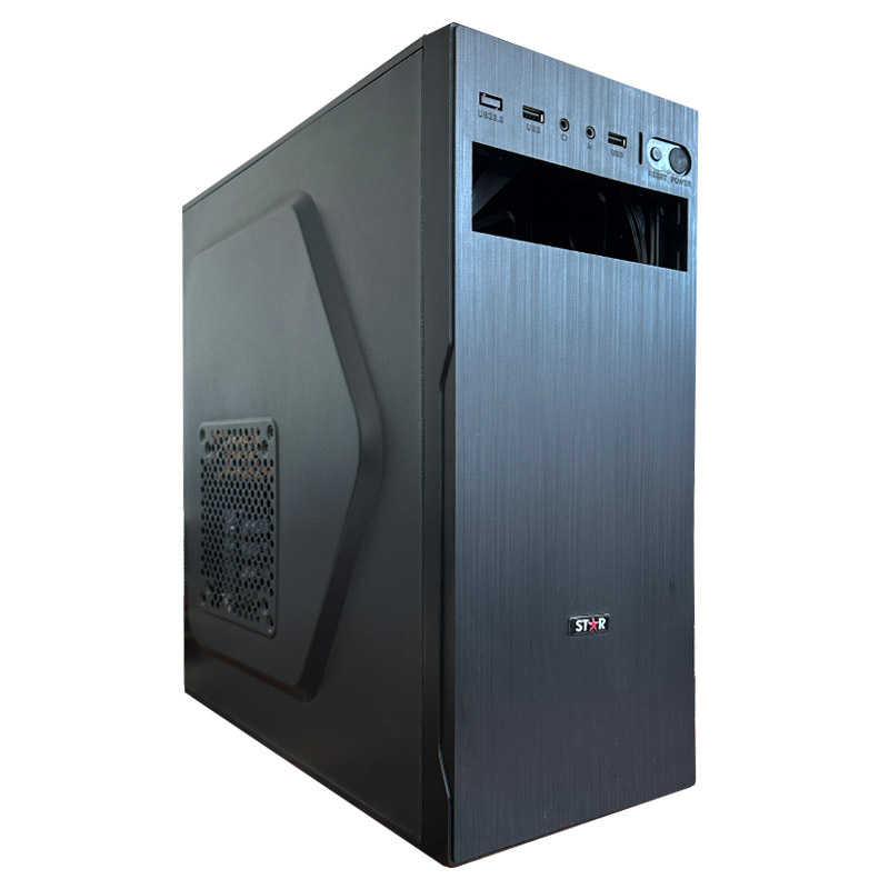 6408 (2) قاب کیس کامپیوتر Case star Black *استوک - Image 1