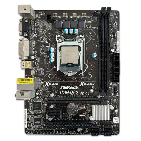 باندل مادربرد Asrock H61M-DPS + Pentium G2030 استوک