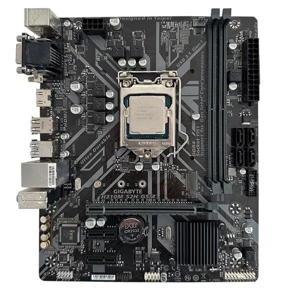 باندل مادربرد GIGABYTE H310M S2H GSM + i3 9100F استوک در حد نو