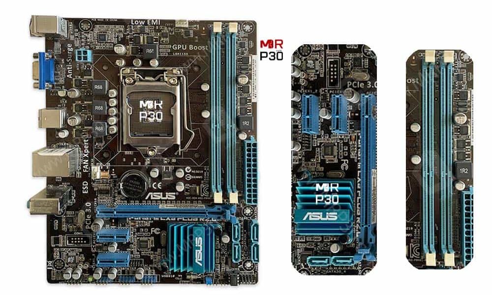 قیمت مادربرد p8h61 asus